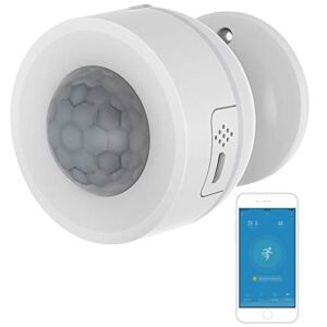 Smart PIR Motion Sensors: WiFi Motion Detector with Temperature and Humidity Sensor, USB/Battery Powered Movement Detector, Compatible with Alexa Google Home, for Smart Home Automation