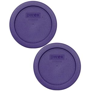 Pyrex 7202-PC Plum Purple Plastic Food Storage Replacement Lids – 2 Pack