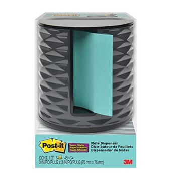 Post-it Note Dispenser, 3×3 in, Vertical, Black with Grey (ABS-330-B) | The Storepaperoomates Retail Market - Fast Affordable Shopping