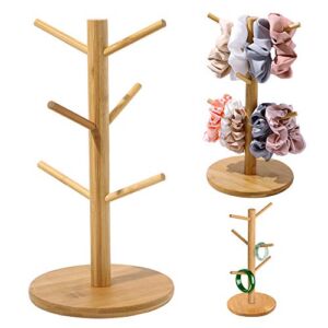 Scrunchie Holder Organizer Stand Bracelet Holder Accessories Jewelry Hair Tie Organizer Cute Stuff for Gils Bedroom The Perfect Hair Dresser Dislpay and Also can be Mug Tree Stand Cup Rack