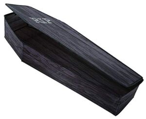 Coffin with Lid Wooden Look Halloween Prop