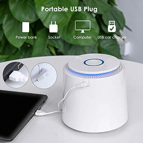 Air Purifiers for Home Bedroom,HAUEA H13 TURE HEPA Portable Air Purifier for Small Room Office,Air Filter for Pets Hair Dander Smoke Pollen, Desktop USB Air Cleaner with Sleep Mode Night Light SY-701 | The Storepaperoomates Retail Market - Fast Affordable Shopping