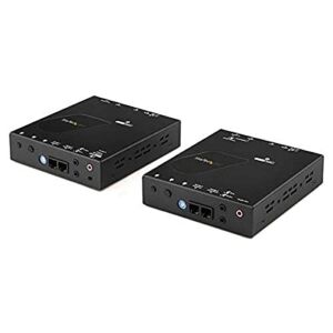 StarTech.com HDMI Over IP Extender Kit with Video Wall Support – 1080p – HDMI Over CAT5e / CAT6 Transmitter and Receiver Kit (ST12MHDLAN2K)