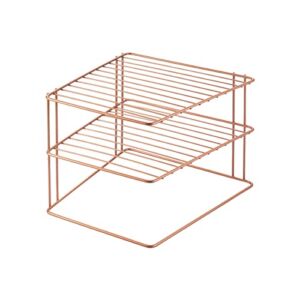 Metaltex ‘Palio’ 2-Tier Corner Shelf, Polytherm Copper, 25 x 25 x 19 cm
