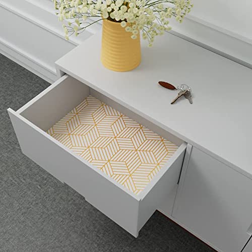 Yifely Golden Stripes Drawer Liner Self-Adhesive Shelf Covering Paper Waterproof Protect Furniture Countertop Surface 17.7 Inch by 9.8 Fee | The Storepaperoomates Retail Market - Fast Affordable Shopping