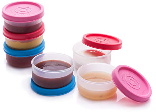 Condiment Cups Containers with Lids- 6 pk. 1.3 oz.Salad Dressing Container to go Small Food Storage Containers with Lids- Sauce Cups Leak proof Reusable Plastic BPA free for Lunch Box Picnic Travel | The Storepaperoomates Retail Market - Fast Affordable Shopping
