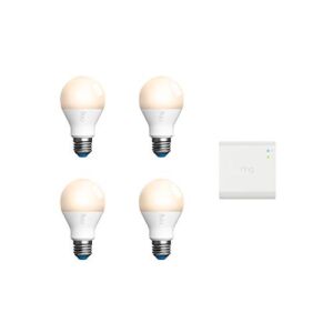 Introducing Ring A19 Smart LED Bulb, White (Starter Kit: 4-pack)