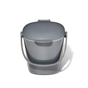 OXO Good Grips Easy-Clean Compost Bin – Charcoal – 0.75 Gal/2.83 L