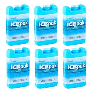 Cryopak Reusable Ice Pack for Lunch Boxes (6 Pack) (Ice Mats for Coolers)