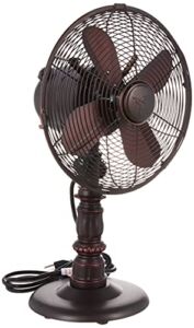 DecoBREEZE Oscillating Table Fan 3 Speed Air Circulator Fan, 10 In, Kipling