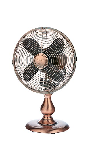 DecoBREEZE Oscillating Table Fan 3 Speed Air Circulator Fan, 10 In, Brushed Copper | The Storepaperoomates Retail Market - Fast Affordable Shopping