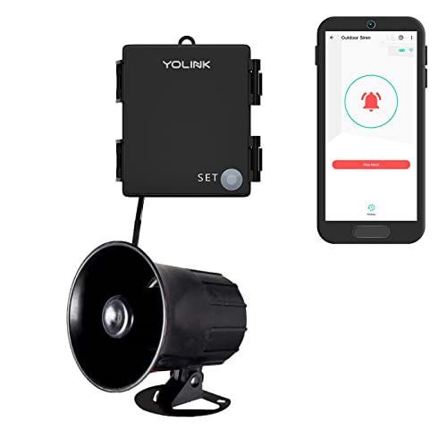 YoLink Outdoor Security Siren & Smart Alarm Controller Kit – Loud 110 dB, Wireless, Battery-Powered, 1/4 Mile Range, Android-iOS App, Alexa, Google, IFTTT, Home Assistant, Hub Required! | The Storepaperoomates Retail Market - Fast Affordable Shopping