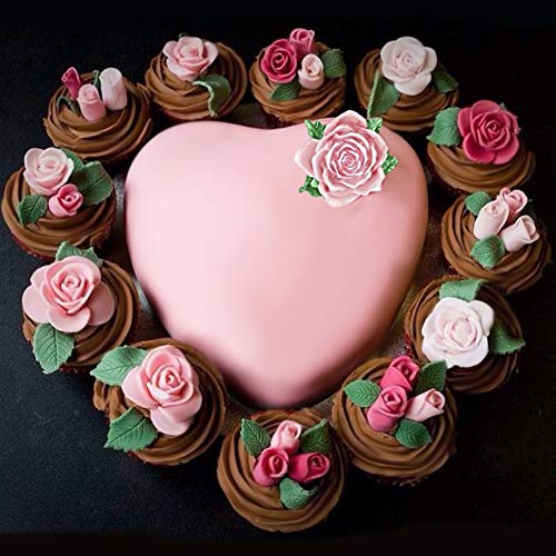Mity rain Roses Collection Fondant Mold-Rose Flower and Leaves Shapes Silicone Mold for Sugarcraft Cake Decoration, Cupcake Topper, Polymer Clay, Candy, Chocolate, Soap Wax Making Crafting Projects | The Storepaperoomates Retail Market - Fast Affordable Shopping