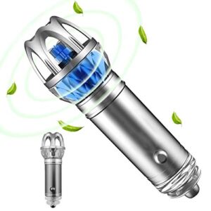 LIGHTSMAX Car Air Purifier, Car Air Freshener and Ionic Air Purifier | Ionic Car Freshener & Deodorizer | Ionic Air Purifier Car Gadgets for Men & Women (Grey) – 1pc