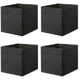 Ikea Drona Storage Box 33 x 38 x 33 cm black (for Expedit shelving unit – 4 pieces), black, Doppelpackung