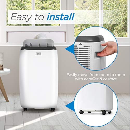 BLACK+DECKER 12,000 BTU Portable Air Conditioner with Heat and Remote Control, White | The Storepaperoomates Retail Market - Fast Affordable Shopping