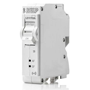 Leviton LB120-DS 20A 1-Pole Plug-On Smart AFCI/GFCI Branch Circuit Breaker, Hydraulic Magnetic, 120 VAC, White