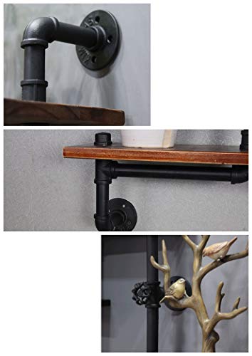 BEST&FAST Modern Multifunctional Vase Holder Industrial Style Iron Pipe Corner Wall Bookshelf and Wine Rack Black Vintage Wall Decoration(Model:K) | The Storepaperoomates Retail Market - Fast Affordable Shopping