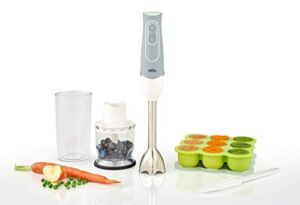 Braun MultiQuick 5 Maker and Hand Blender Patented Technology – Powerful 350 Watt – Dual Speed – Includes Beaker, Whisk, 2-Cup Chopper, Silicon Baby Food Freezer Tray, Spatula