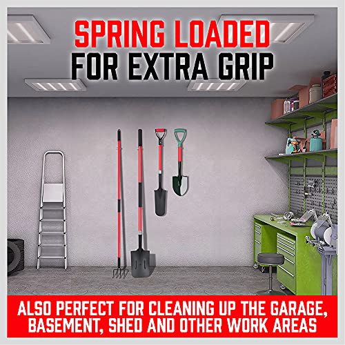 SEDY Spring Grips (19 Pack) Garage Closet Wall Organizer Holder for Brooms, Mops, Rakes, Shovels, Etc. 15pc Spring Grips & 4pc U-Utility Hooks | The Storepaperoomates Retail Market - Fast Affordable Shopping