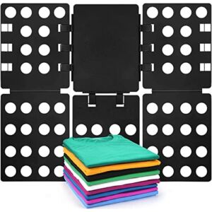 T Shirt Folding Board Shirts Clothes Folder Durable Plastic Laundry Boards,10.23*7.88*1.18 inches Black