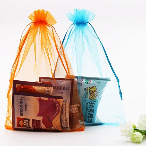 SumDirect 100Pcs 8×12 Inches Organza Gift Party Favor Bags with Drawstring (Assorted Colors) | The Storepaperoomates Retail Market - Fast Affordable Shopping