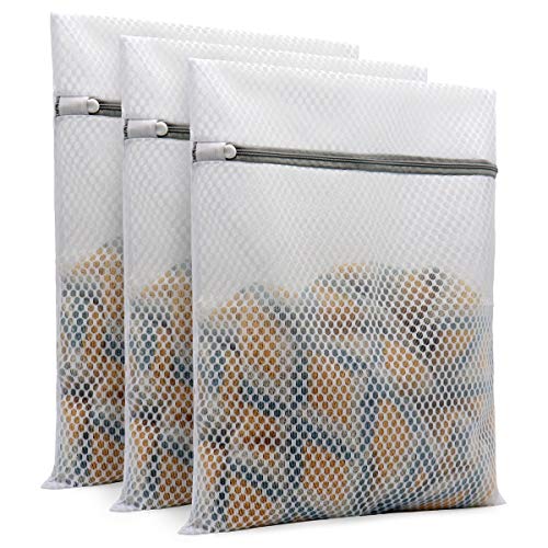 3Pcs Durable Honeycomb Mesh Laundry Bags for Delicates 12 x 16 Inches (3 Medium) | The Storepaperoomates Retail Market - Fast Affordable Shopping