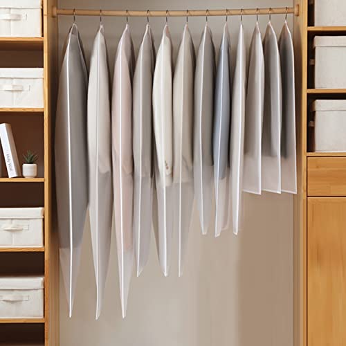 Perber Hanging Garment Bag Lightweight Clear Full Zipper Suit Bags (Set of 10) PEVA Moth-Proof Breathable Dust Cover for Closet Clothes Storage -24” x 40”/10 Pack | The Storepaperoomates Retail Market - Fast Affordable Shopping