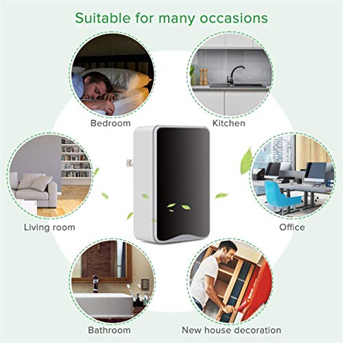 Negative Ion Generator, Plug in Air Purifier for Home, Small Air Ionizer to Remove Smoke Toilet Pet Smell, Portable Cleaner for Bedroom Kitchen Office House (Black) | The Storepaperoomates Retail Market - Fast Affordable Shopping