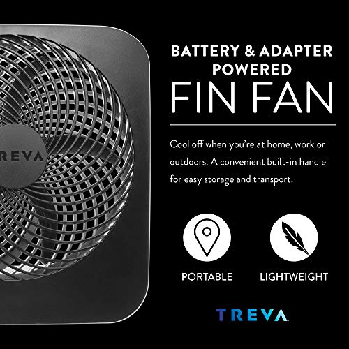Treva 10-Inch Portable Desktop Battery Fan, Powered by Battery and/or AC Adapter – Air Circulating with 2 Cooling Speeds – 2 Pack | The Storepaperoomates Retail Market - Fast Affordable Shopping
