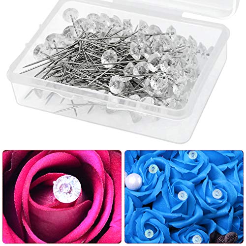 300 pcs Flower Pins Corsages Pins Head Pins Wedding Bouquet Pins Crystal Pins Floral Bouquet Pins Clear Tongcloud (Transparent, 2”) | The Storepaperoomates Retail Market - Fast Affordable Shopping