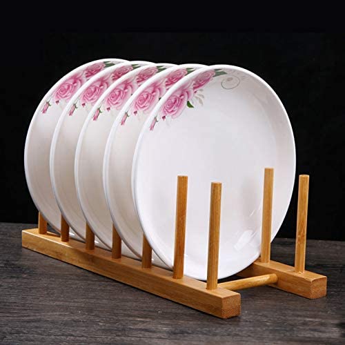 Kunovo Bamboo Dish Rack,Pot lid/Plate/Cutting Board Organizer for Kitchen cabinets,Bottle Drying Holder | The Storepaperoomates Retail Market - Fast Affordable Shopping