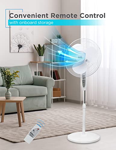 BLACK+DECKER 18-Inch, Stand Fan with Remote, White | The Storepaperoomates Retail Market - Fast Affordable Shopping