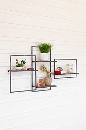 Kalalou CHW1187 Multi Level Wood and Wall Shelf, See Image | The Storepaperoomates Retail Market - Fast Affordable Shopping