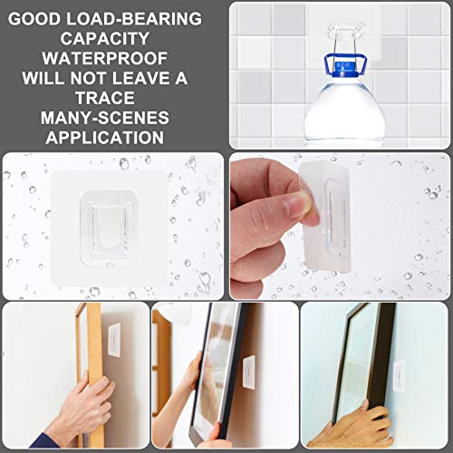Double Sided Adhesive Hooks|20 Pack Double Sided Wall Hook+4 Pack Wall Hanger Holder|13.2lb(Max) | Wall Hooks for Hanging, Self Adhesive Hooks for Bathroom Kitchen Office Hanging | The Storepaperoomates Retail Market - Fast Affordable Shopping