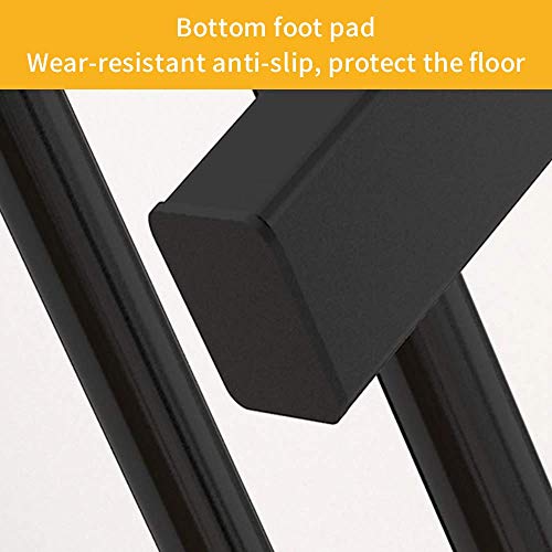UDEAR Garment Rack, 43.3 Inches Freestanding Double Rod Clothing Racks for Hanging Clothes,Black | The Storepaperoomates Retail Market - Fast Affordable Shopping