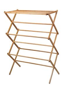 Home-it clothes drying rack – Bamboo Wooden clothes rack – heavy duty cloth drying stand