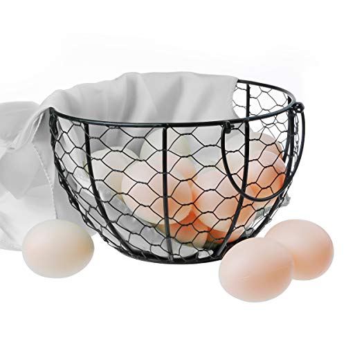 Kitchen Storage Metal Wire Egg Basket Farm Chicken Cover Egg Holder/Organizer Case/Container | The Storepaperoomates Retail Market - Fast Affordable Shopping