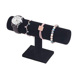 T-Bar Bracelet Holder Organizer Jewelry Display Boutique Watch Stand for Home Organization Storage(black velvet)