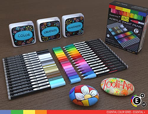 Acrylic Paint Markers Paint Pens Assorted Vibrant Markers for Rock Painting, Canvas, Glass, Mugs, Wood, Ceramic, Fabric, Metal, Ceramics. Non Toxic, Quick Dry, Multi-Surface, Lightfast (EXTRA FINE) | The Storepaperoomates Retail Market - Fast Affordable Shopping