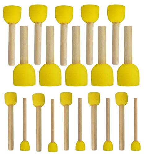 WAFJAMF 20-Pieces Assorted Size Round Sponges Brush Set, Paint Tools for Kids | The Storepaperoomates Retail Market - Fast Affordable Shopping