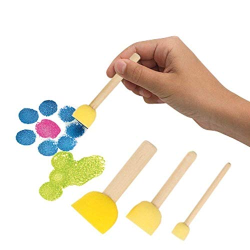 WAFJAMF 20-Pieces Assorted Size Round Sponges Brush Set, Paint Tools for Kids | The Storepaperoomates Retail Market - Fast Affordable Shopping