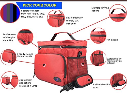 Insulated Lunch Bag for Men | Lunch Bags for Men | Lunchbox Adult | Cooler Bags Insulated | Nylon Adult Lunch Box by Ramaka Solutions | Non-Toxic Food Grade Base Plate | 9.5 x 7.9 x 9.3 Inches Black | The Storepaperoomates Retail Market - Fast Affordable Shopping