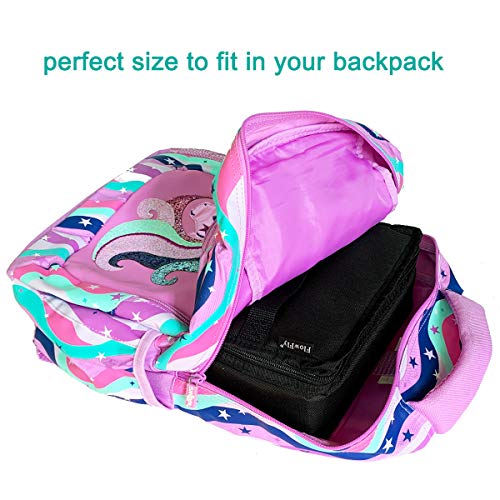 FlowFly Small Insulated Lunch box Portable Soft Bag Mini Cooler Thermal Meal Tote Kit with Handle for Work & School, Black | The Storepaperoomates Retail Market - Fast Affordable Shopping
