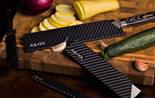 Asaya Professional Knife Edge Guards – 6 Piece Universal Blade Covers – Extra Strength, ABS Plastic and BPA-Free Felt Lining, non-Toxic and Food Safe – Knives Not Included | The Storepaperoomates Retail Market - Fast Affordable Shopping