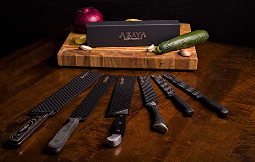 Asaya Professional Knife Edge Guards – 6 Piece Universal Blade Covers – Extra Strength, ABS Plastic and BPA-Free Felt Lining, non-Toxic and Food Safe – Knives Not Included | The Storepaperoomates Retail Market - Fast Affordable Shopping