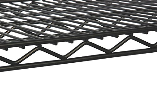 12″ Deep x 36″ Wide x 80″ High 6 Tier Black Wire Shelf Truck with 800 lb Capacity | The Storepaperoomates Retail Market - Fast Affordable Shopping