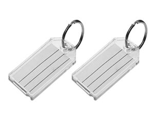 Lucky Line Extra Strength Key Tag with Split Ring; Clear, 2 Pack (20402)