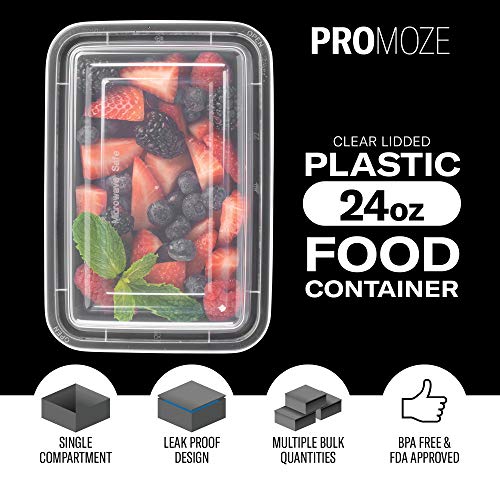 50-Pack Meal Prep Plastic Microwavable Food Containers meal prepping & Lids. “{24 OZ.}” Black Rectangular Reusable Storage Lunch Boxes -BPA-free Food Grade- Freezer Dishwasher Safe – “PREMIUM QUALITY” | The Storepaperoomates Retail Market - Fast Affordable Shopping