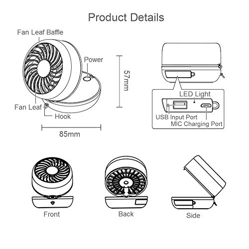 Generies Premium Portable Handheld Mini Fan, Small Personal USB Fans 3 Speed Adjustable, Foldable Design for Home/Office/Outdoor/Travel | The Storepaperoomates Retail Market - Fast Affordable Shopping